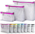 Clear TSA Approved Travel Toiletry Bags Set of 3 - Pink - Organized