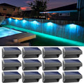 Aulanto 12 Pack Solar Fence Lights - Colorful, Weatherproof Outdoor
