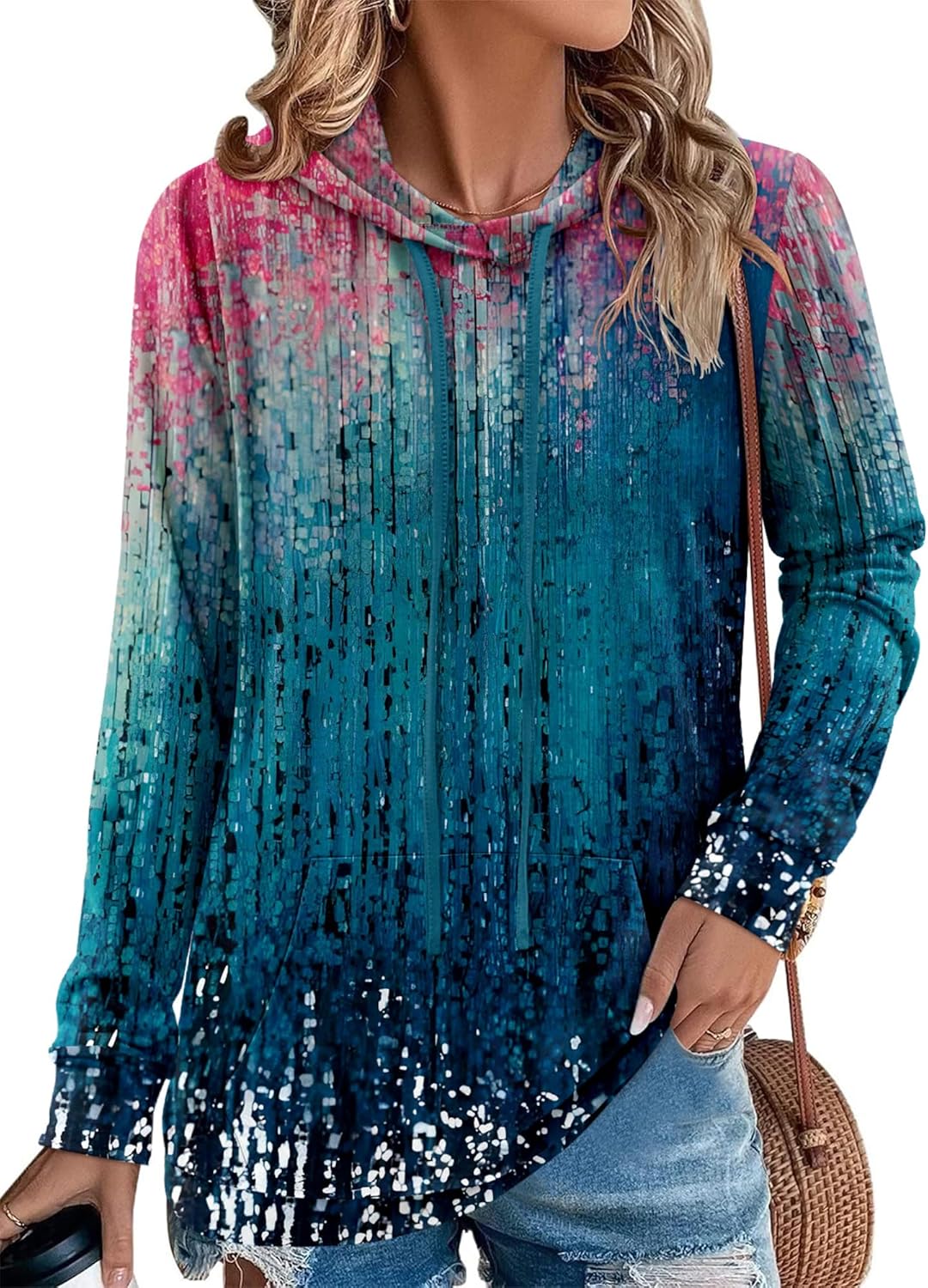 Stylish Angerella Camo Leopard Print Hoodies for Women