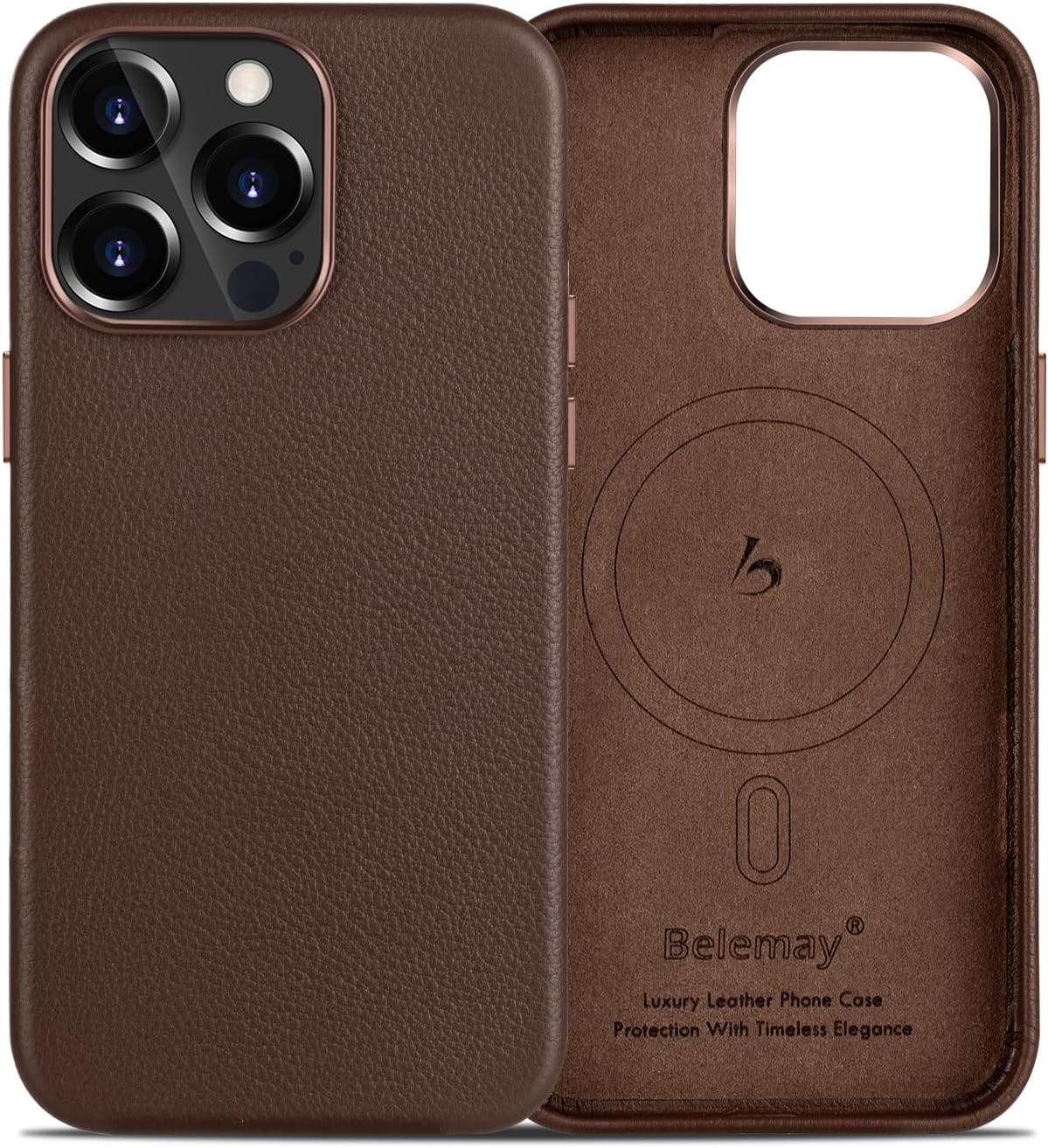 Belemay Leather Case for iPhone 12 Pro Max - Slim & Durable