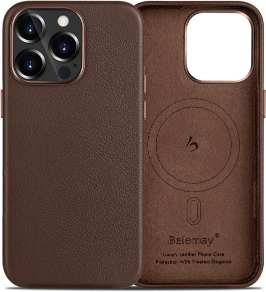 Belemay Leather Case for iPhone 12 Pro Max - Slim & Durable