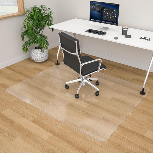 Easy Glide Office Chair Mat for Hardwood Floors - XL 46x60 Clear Protector