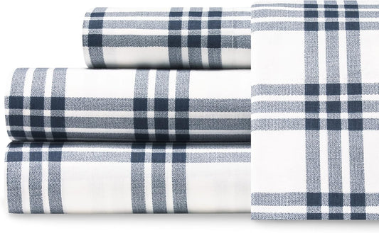 Eddie Bauer King Sheets Set - Crisp Cotton Percale Bedding