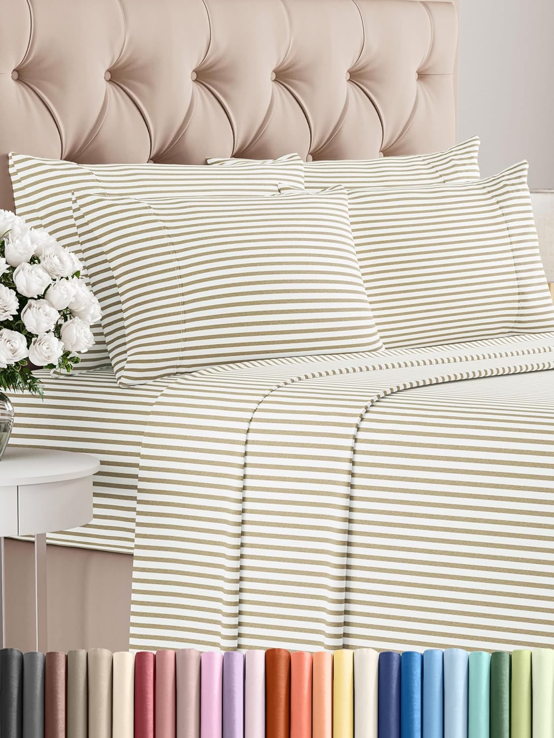 King 6 Piece Sheet Set - Soft Cooling Sheets for Hot Sleepers