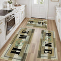 Tritard 3PCS Non Slip Kitchen Rug Set - Farmhouse Washable Mats