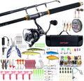 Goture Telescopic Fishing Rod and Reel Combo - Complete Travel Kit Bag