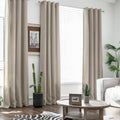 jinchan 60% Blackout Linen Textured Curtain 84in - Room Darkening