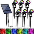 T-SUNUS Halloween Solar Spot Lights Outdoor Color Changing RGB