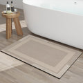 Non Slip Bath Mat Ultra Thin 24in x 35in - Quick Dry, Rubber Backing