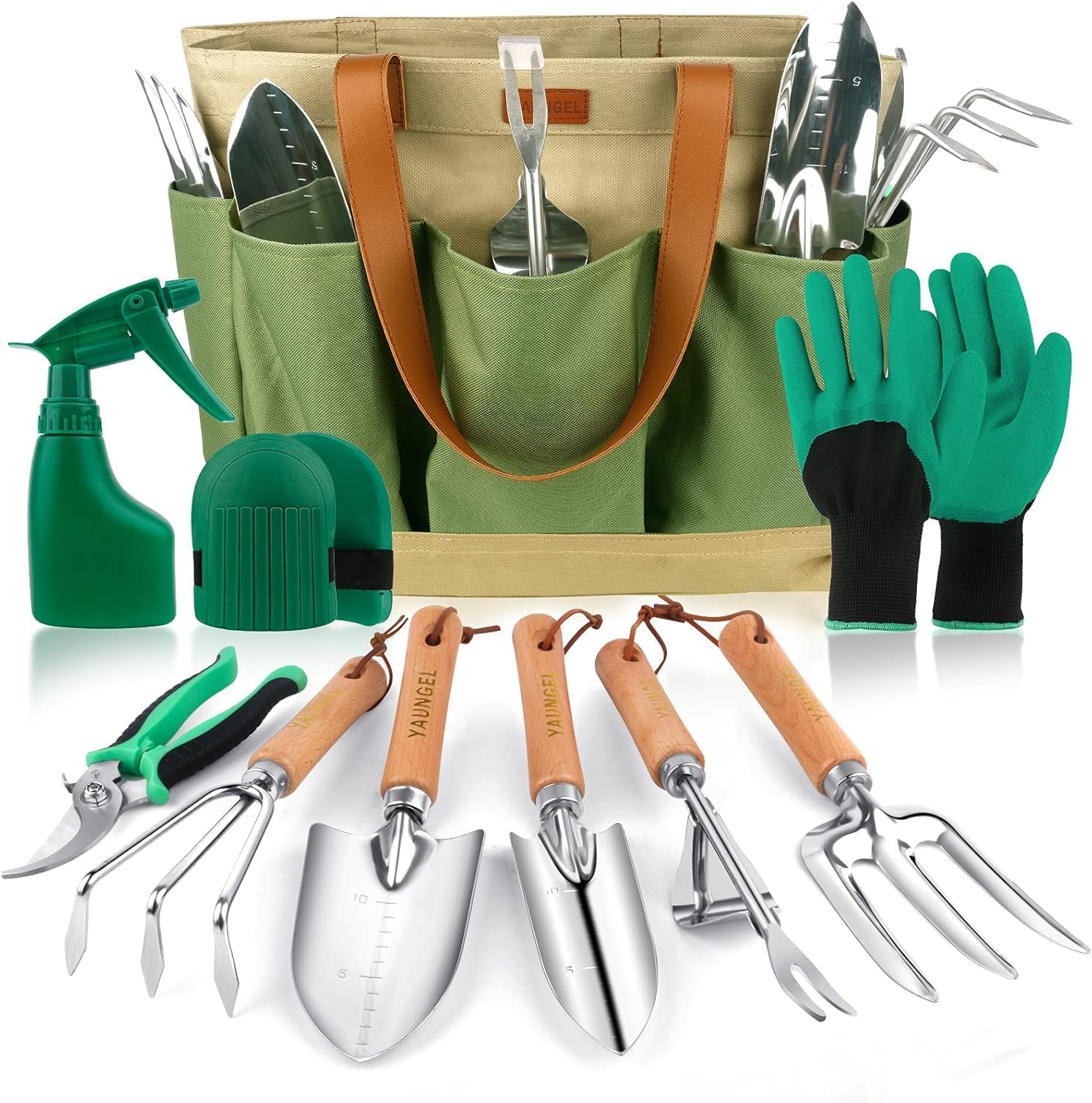 Heavy Duty Stainless Steel Gardening Tools Set with Tote Bag