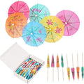 140 Assorted Parasol Cocktail Picks - Busnos