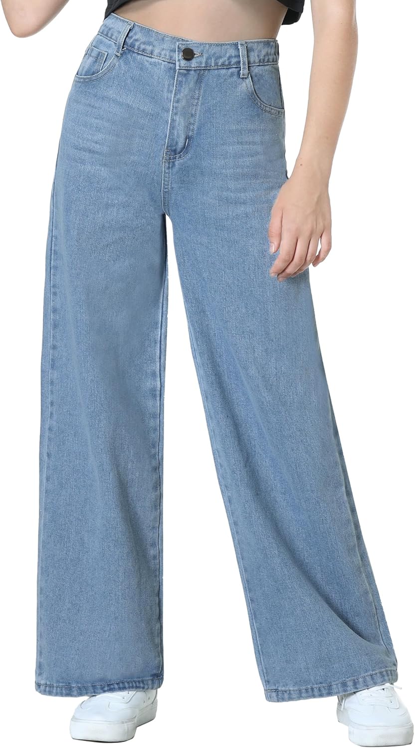 EXARUS Girls Jeans Baggy Pants for Stylish Tween Outfits