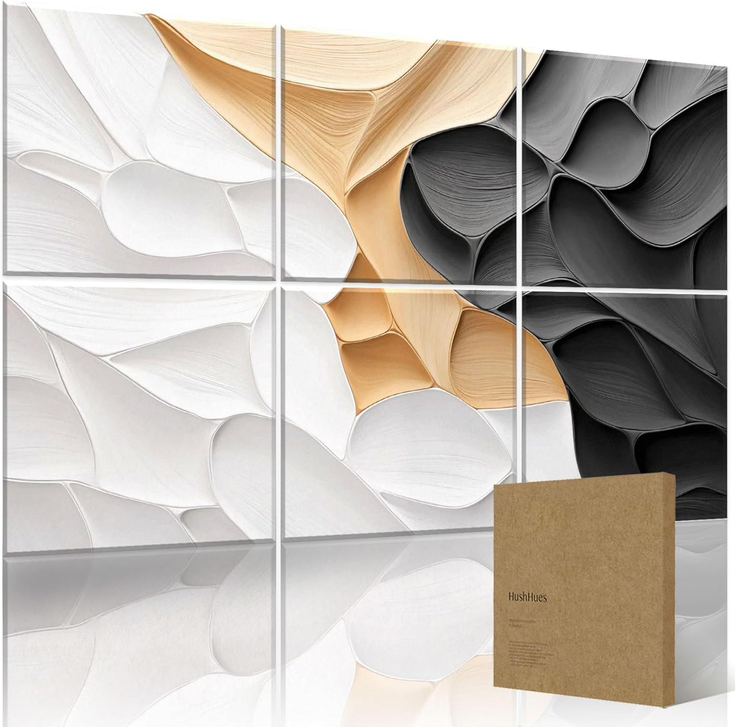 6-Pack Acoustic Wall Panels for Stylish Sound Absorption