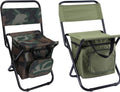 LEADALLWAY Fishing Chair with Cooler Bag - Compact Portable Seat