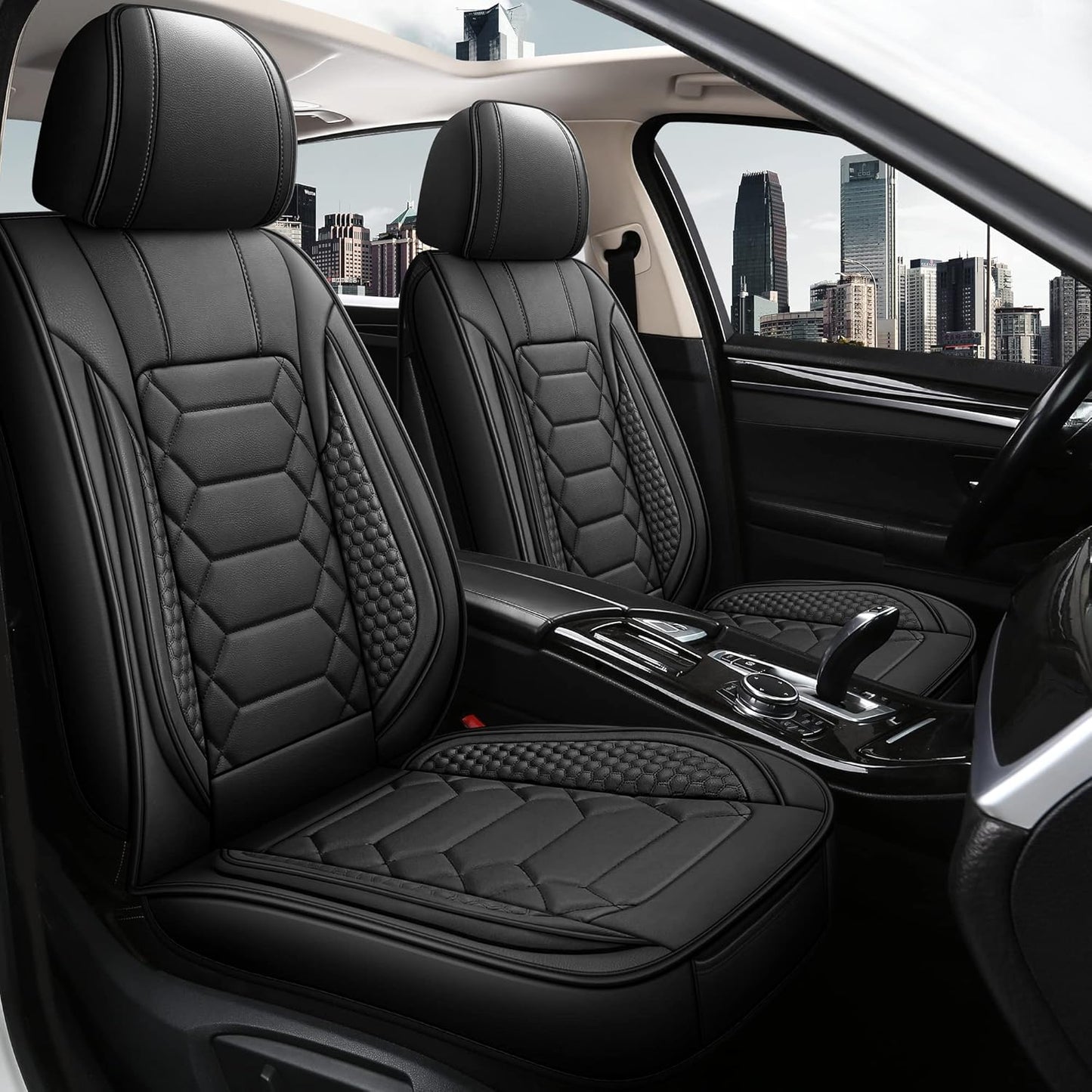 Leather Car Seat Covers Front Pair for Stylish Protection