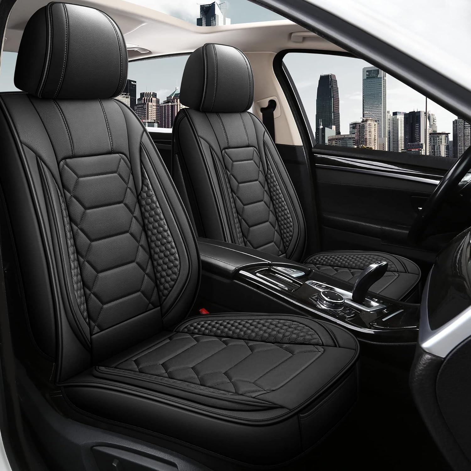 Leather Car Seat Covers Front Pair for Stylish Protection