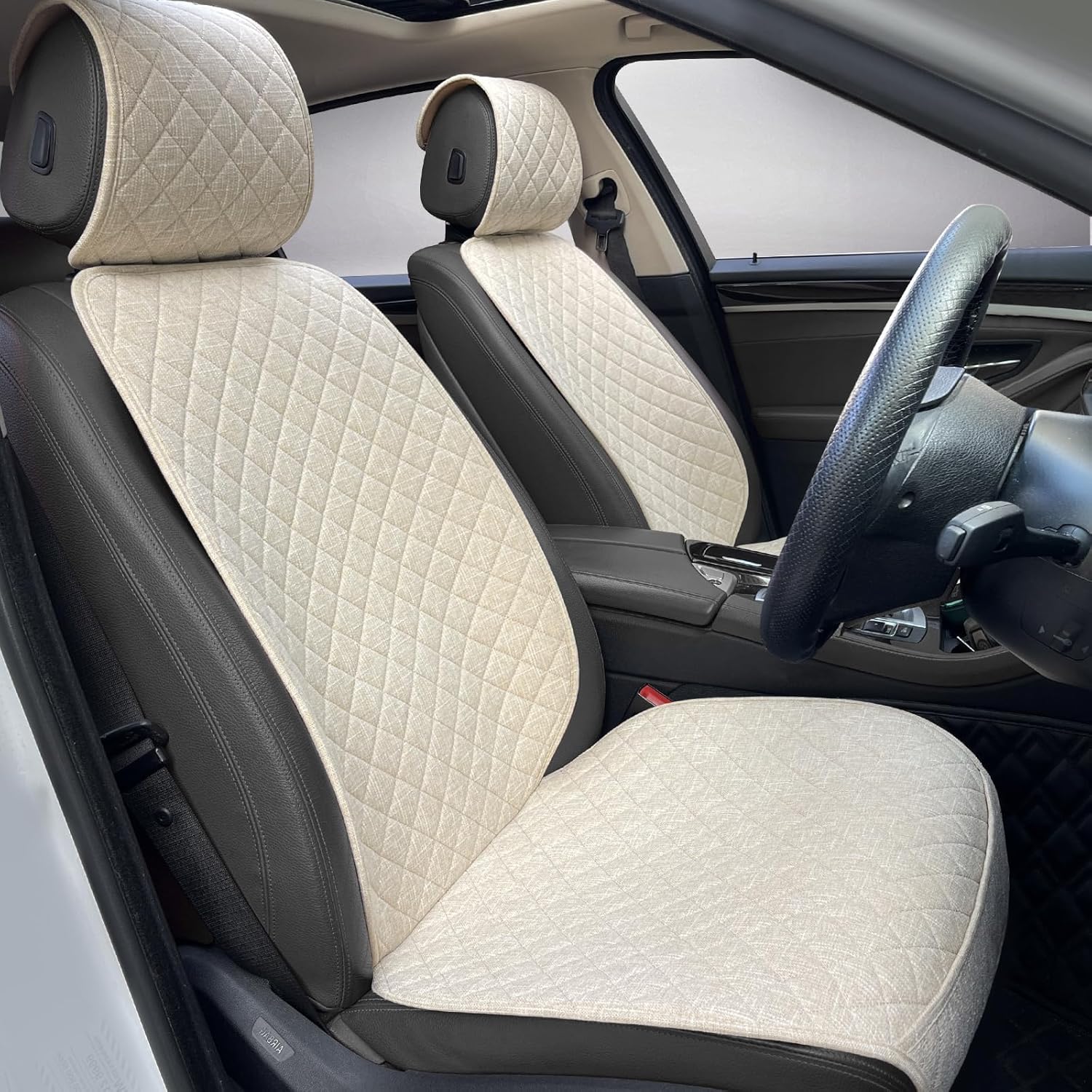 Linen Car Seat Covers for Universal Fit - Breathable Protection