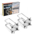 Stainless Steel Square U Bolt Kit for 2x2 Trailer Axle - Durable