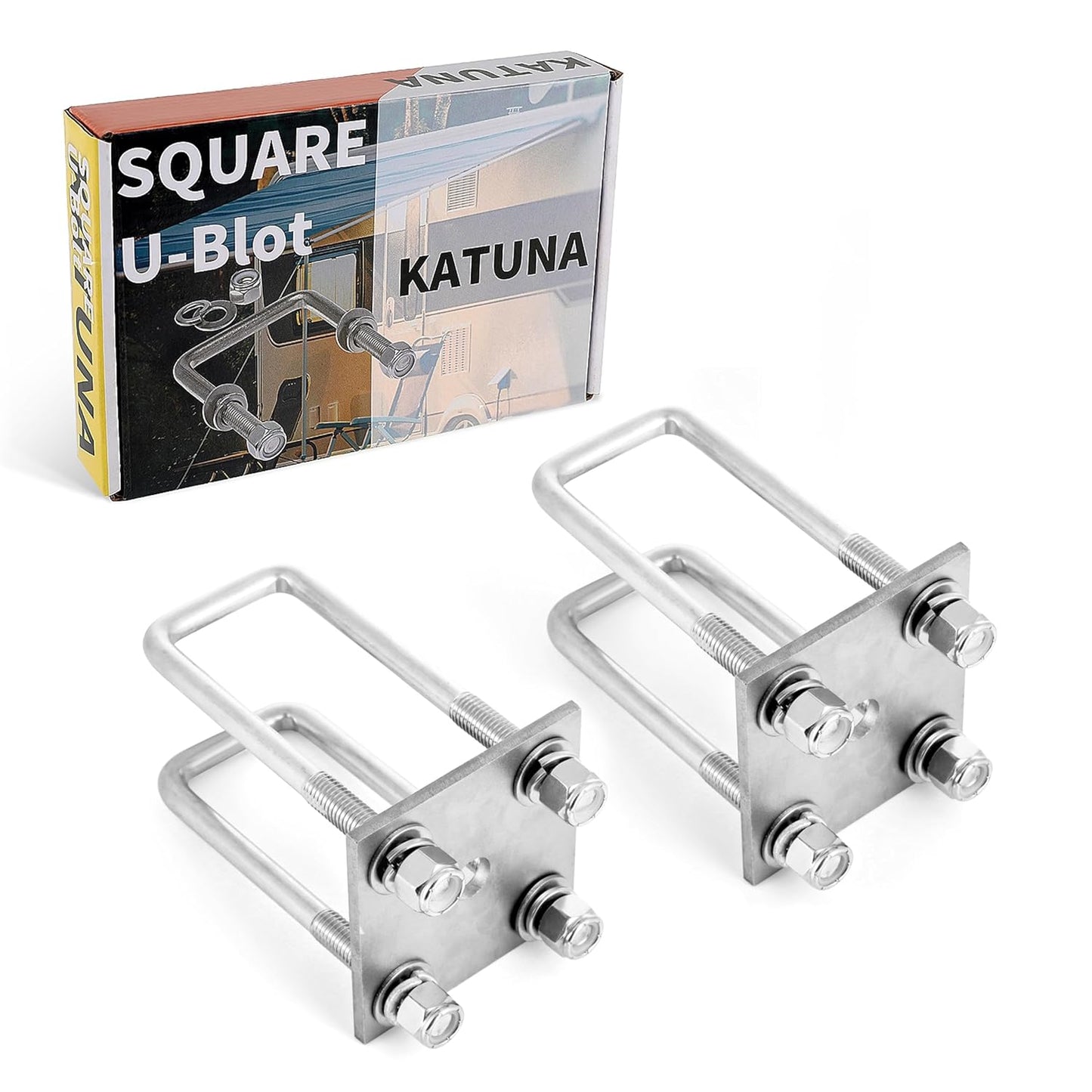 Stainless Steel Square U Bolt Kit for Boat Trailer Axles