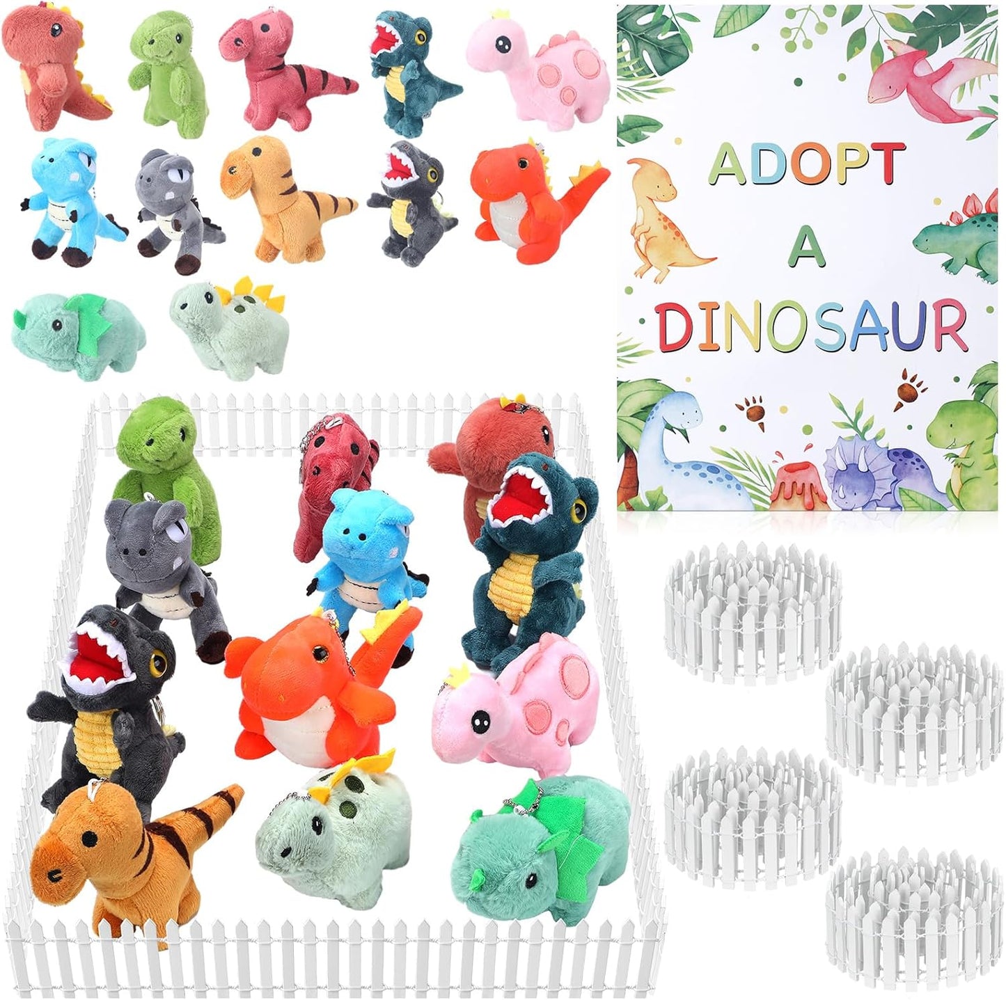 15Pcs Adopt a Pet Dinosaur Party Favors for Kids Birthday Fun