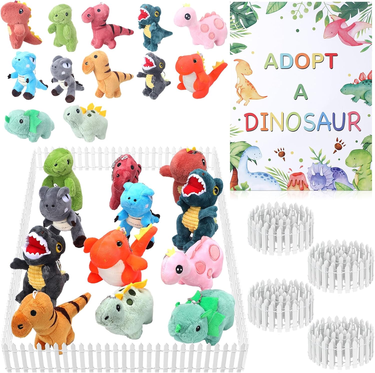15Pcs Adopt a Pet Dinosaur Party Favors for Kids Birthday Fun