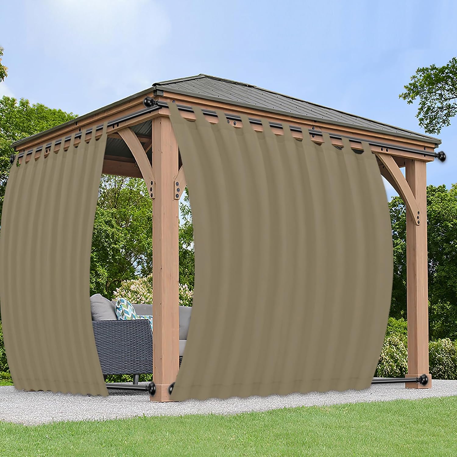 PureFit Outdoor Curtains for Privacy and Weather Protection