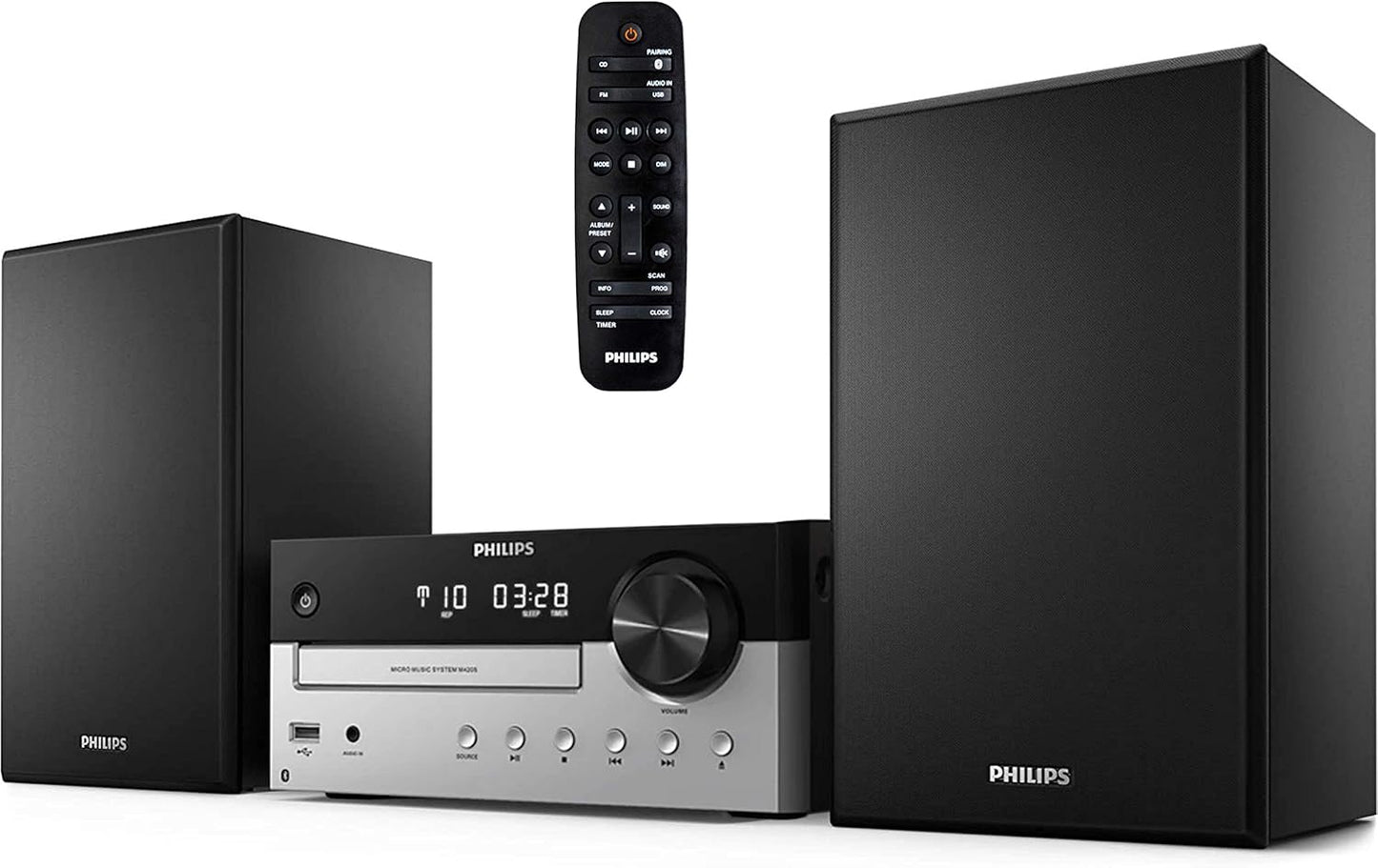 PHILIPS Bluetooth Stereo System with CD Player and FM Radio