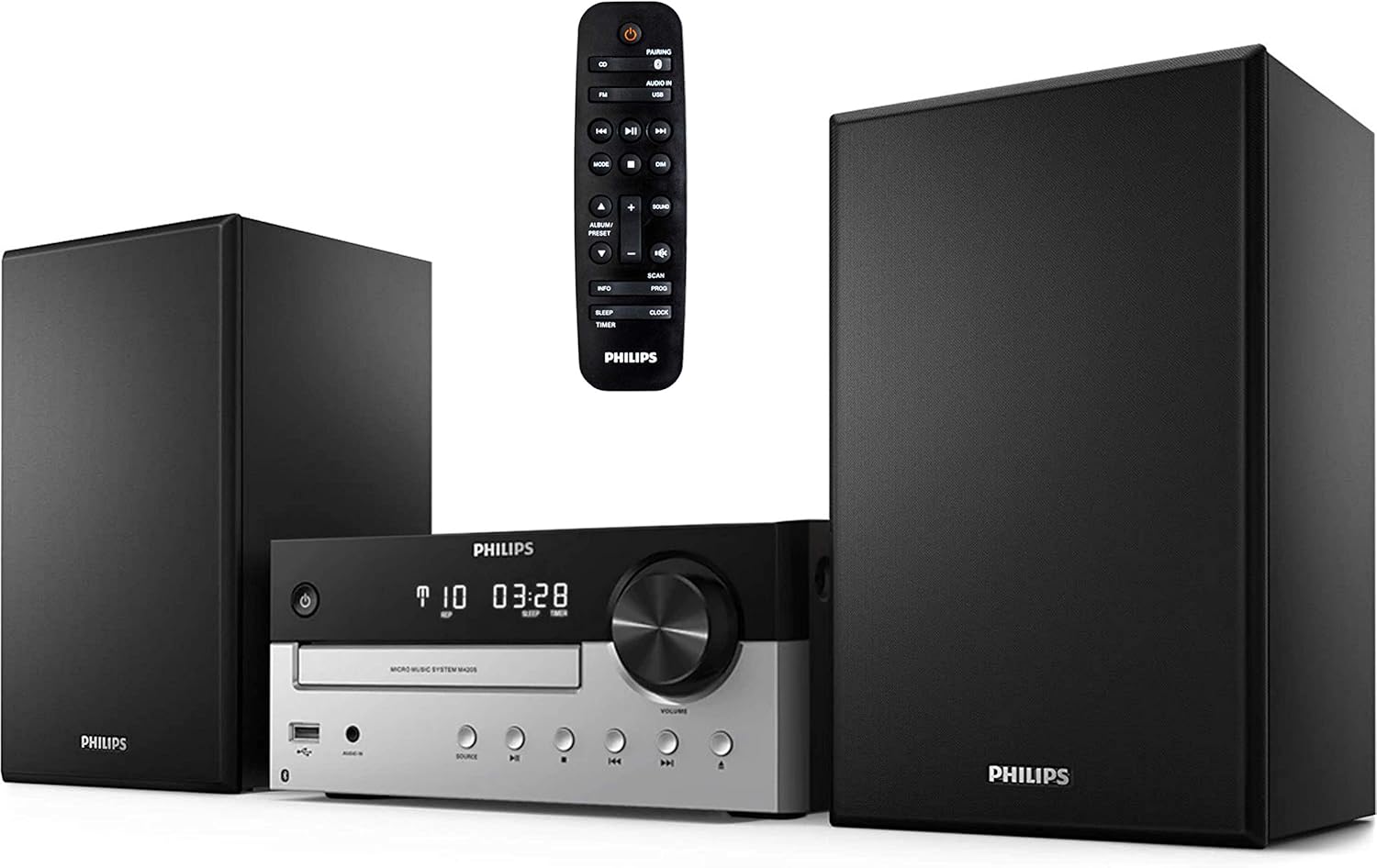 PHILIPS Bluetooth Stereo System with CD Player and FM Radio