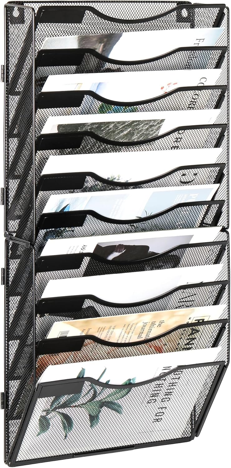 EasyPAG Wall File Holder Organizer for Office and Home Use