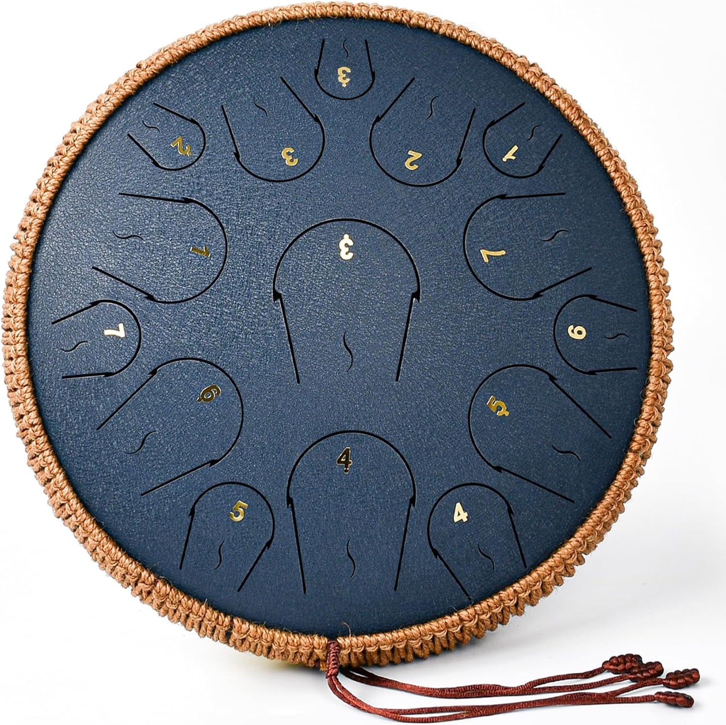 Steel Tongue Drum 14 Inch 15 Note Hand Pan Drum with Accessories