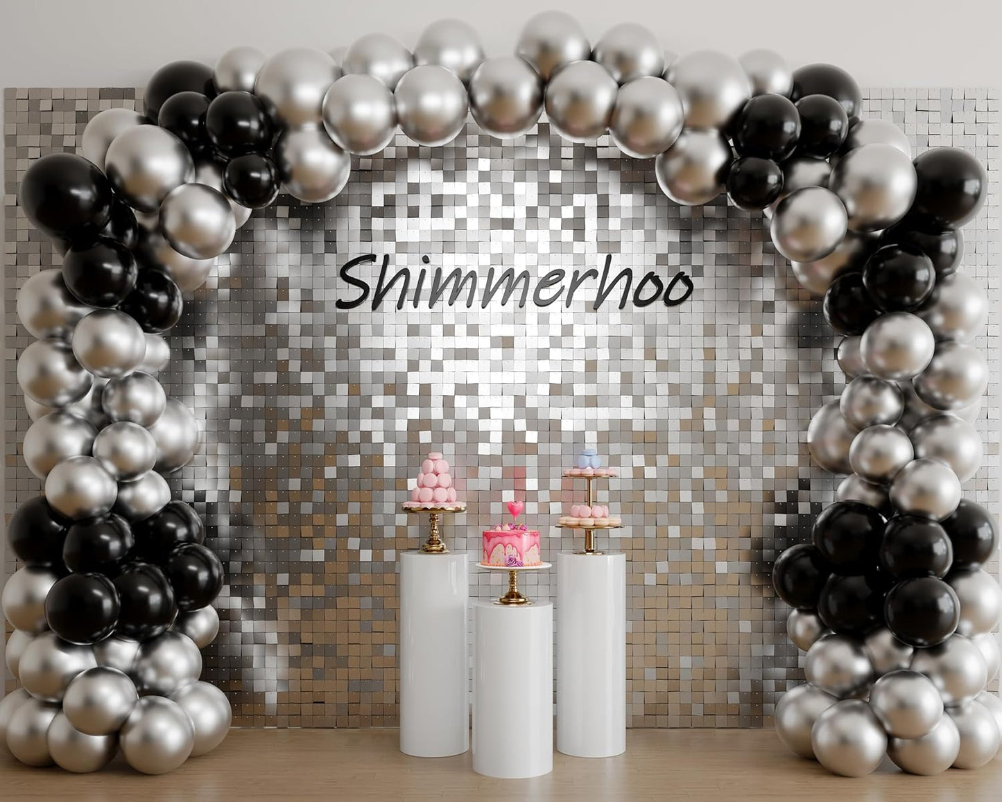 Silver Shimmer Wall Backdrop Panels for Glamorous Events