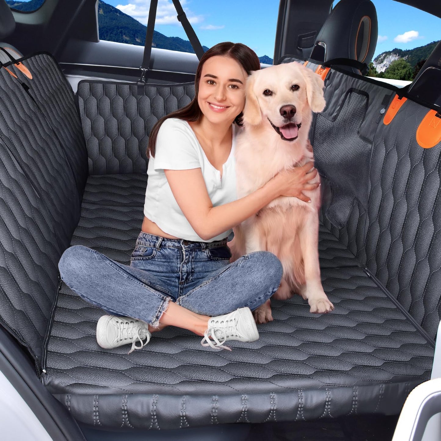 XL 3-in-1 Convertible Dog Car Seat Extender for Safe Travel