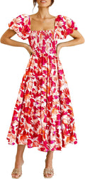 PRETTYGARDEN Women's Casual Summer Midi Dress (Style 9JNL)