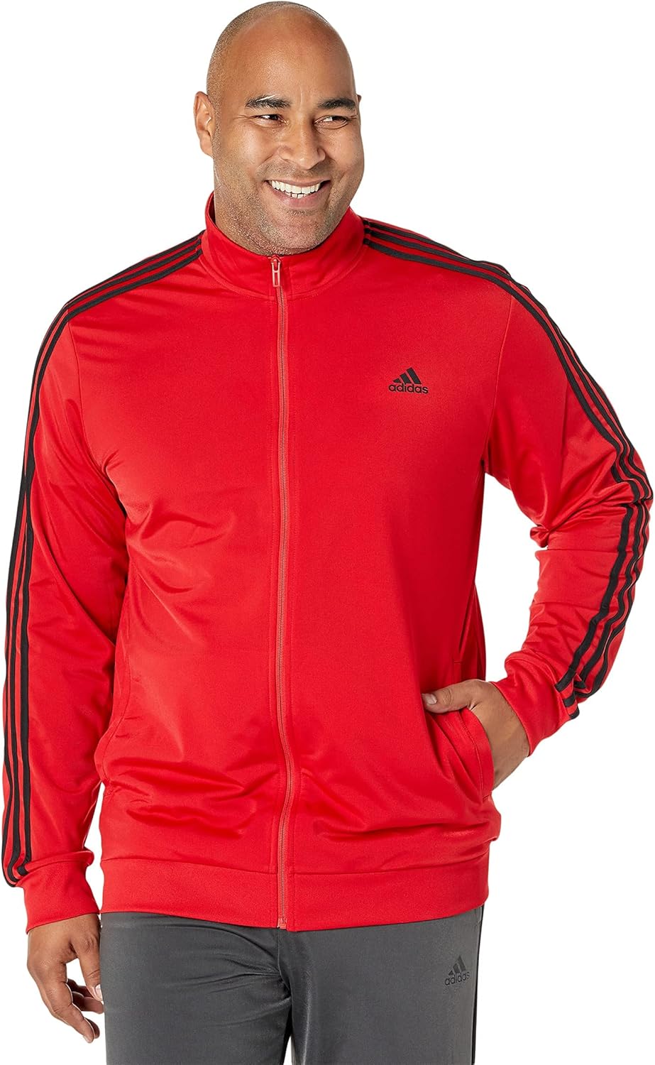 adidas Mens 3S Full-Zip Training Athletic Outerwear Casual