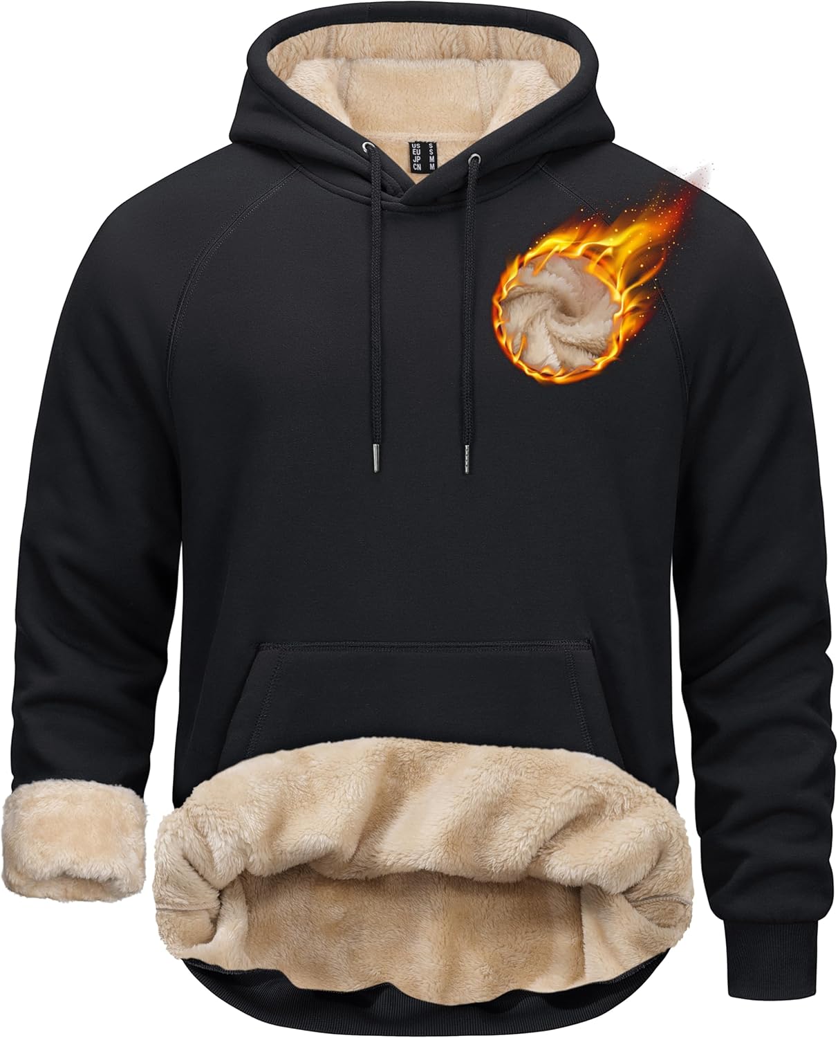 TACVASEN Men's Sherpa Lined Hoodies for Winter Warmth