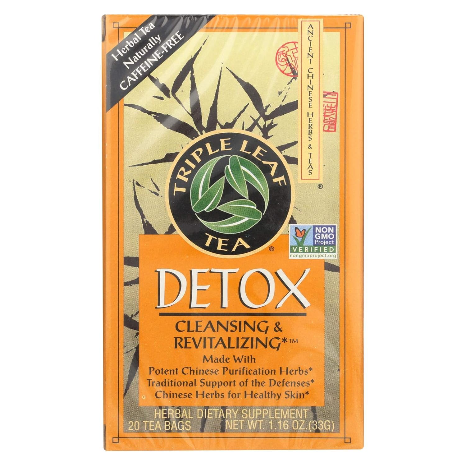 Triple Leaf Tea Detox Herbal Tea Bags for Natural Purification