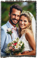 Personalized Woven Photo Blanket 100% Cotton - Heirloom Throw