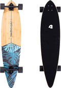 44in Bamboo & Maple Pintail Longboard - Smooth Commuting and Carving