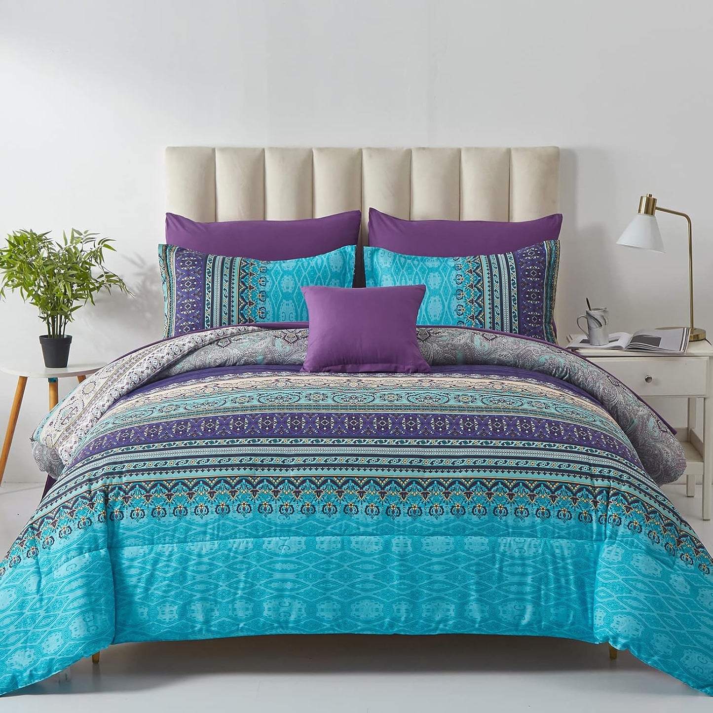 Cottolester Boho Comforter Set Full Size for Stylish Bedrooms