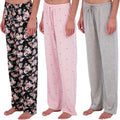 Womens Ultra-Soft Pajama Lounge Pants 3 Pack - All-Season Comfort