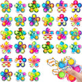 50Pcs Fidget Spinner Bulk Toys Pack - 2-in-1 Pop Fidget