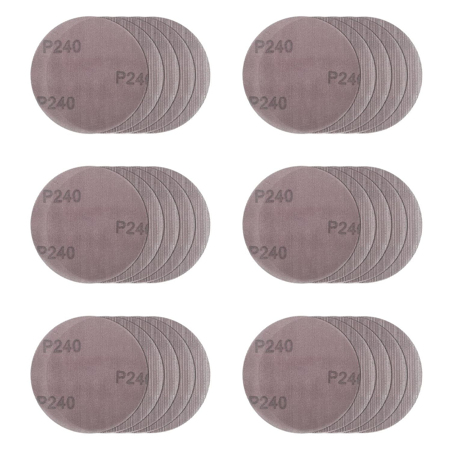30-Pack 5 Mesh Sanding Discs 240 Grit - Dust-Free Fun for Any Surface!