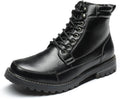 Bruno Marc Men Oxfords Motorcycle Boot - Warm Faux Fur Lined
