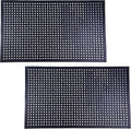 OrangeStar 2 Pack Rubber Floor Mat 36ftx60ft - Anti-Fatigue Black