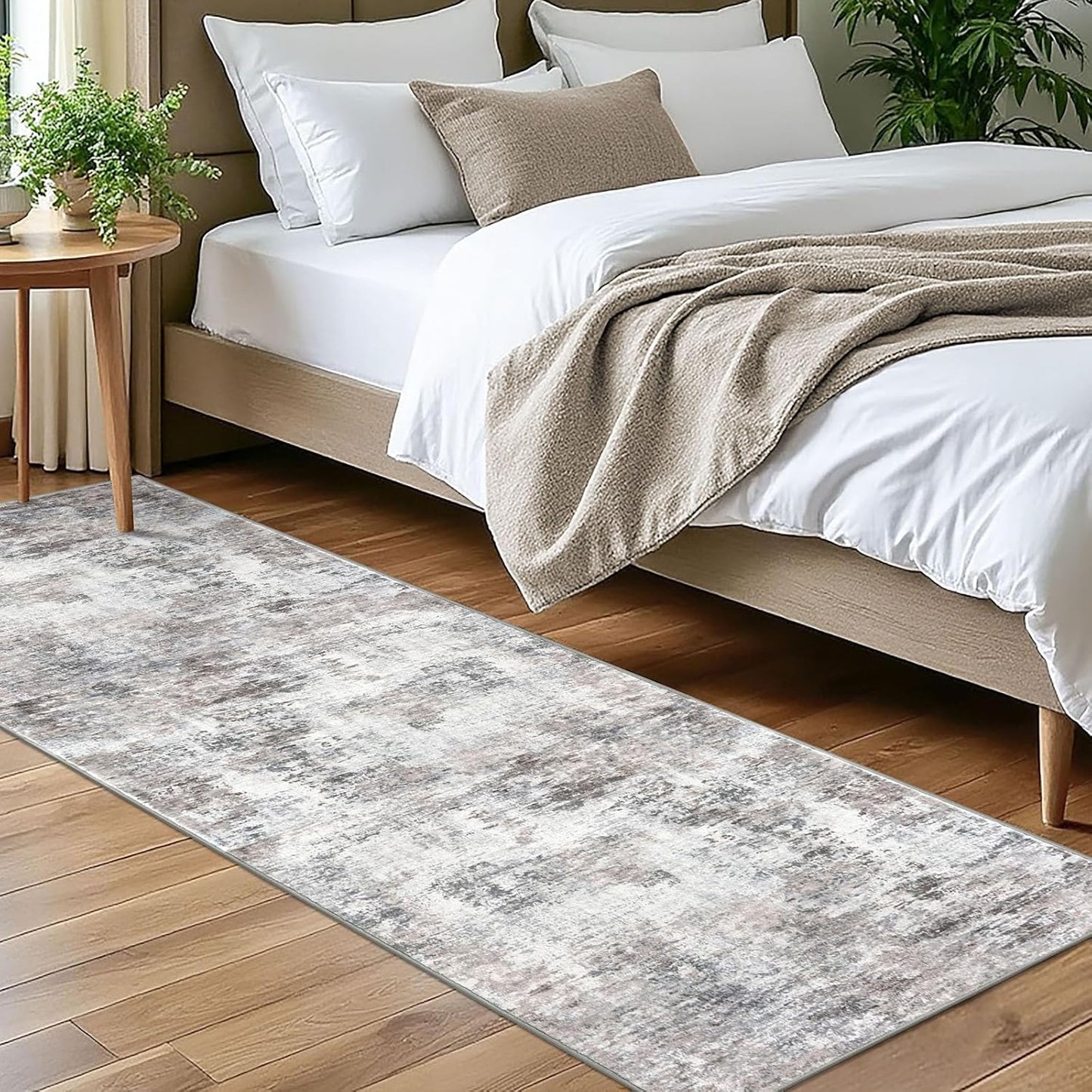 Modern Abstract Runner Rug for Bedroom and Kitchen 2x7 Feet