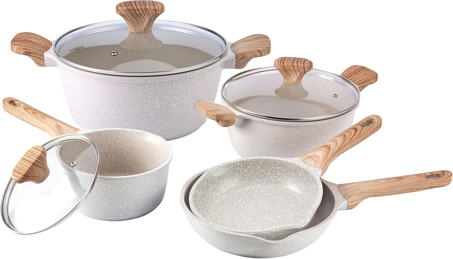Country Kitchen Non-Stick Cast Aluminum Cookware Set for Easy Cooking