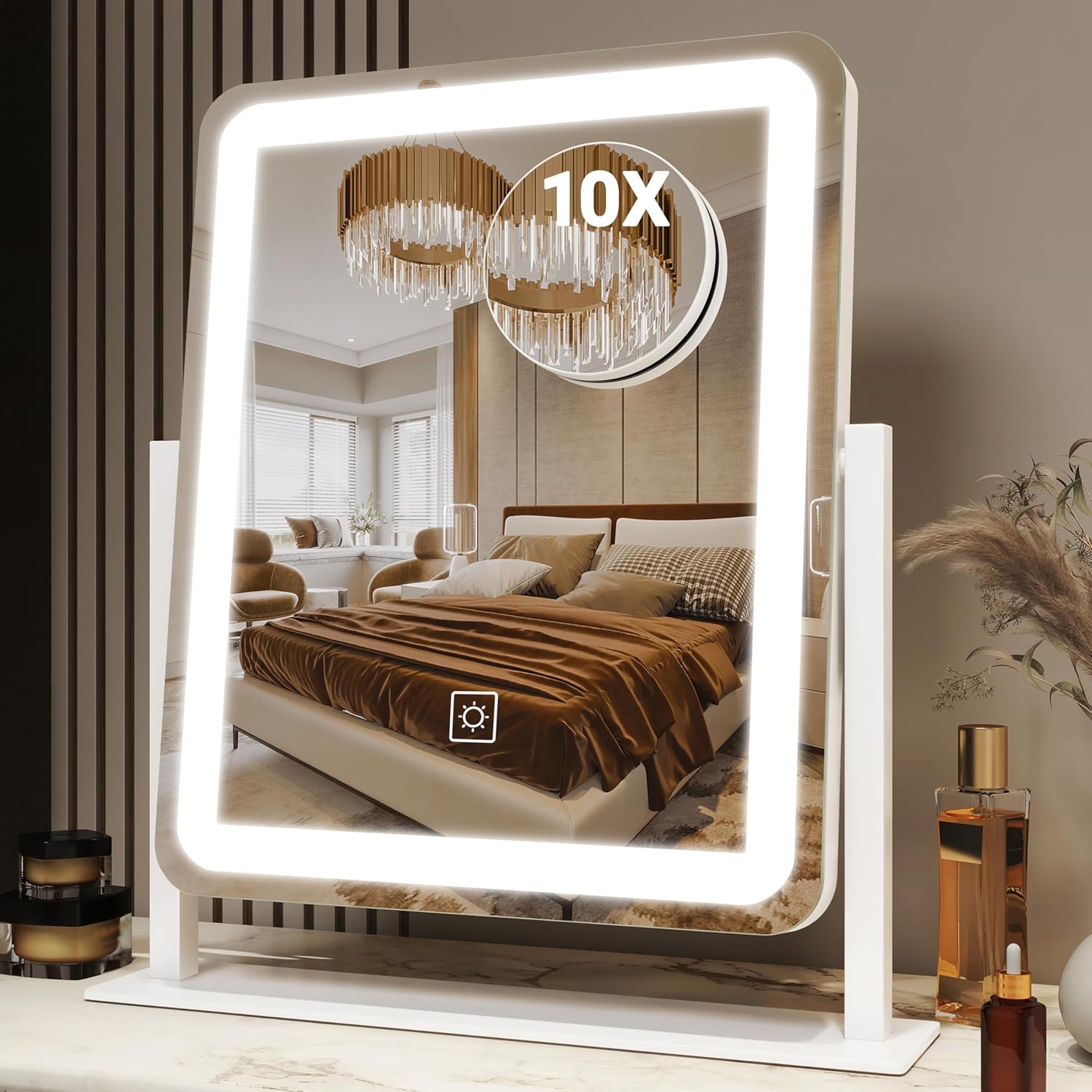 FENNIO Vanity Mirror with Lights - 15x13 LED Makeup Mirror
