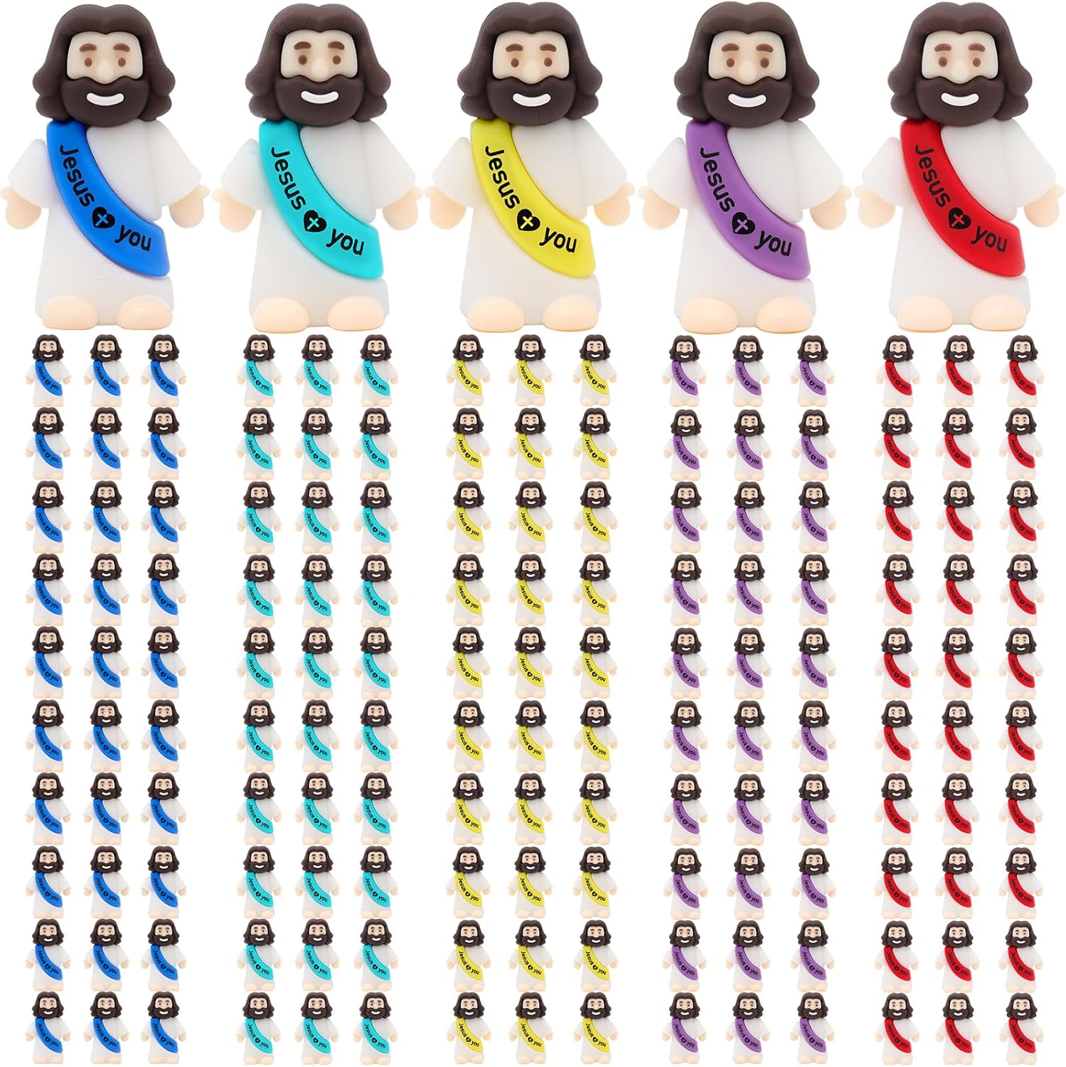 150pcs Mini Jesus Figures for Religious Parties and Crafts
