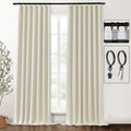 132 Inch Blackout Curtains for High Ceilings - Room Darkening Drapes