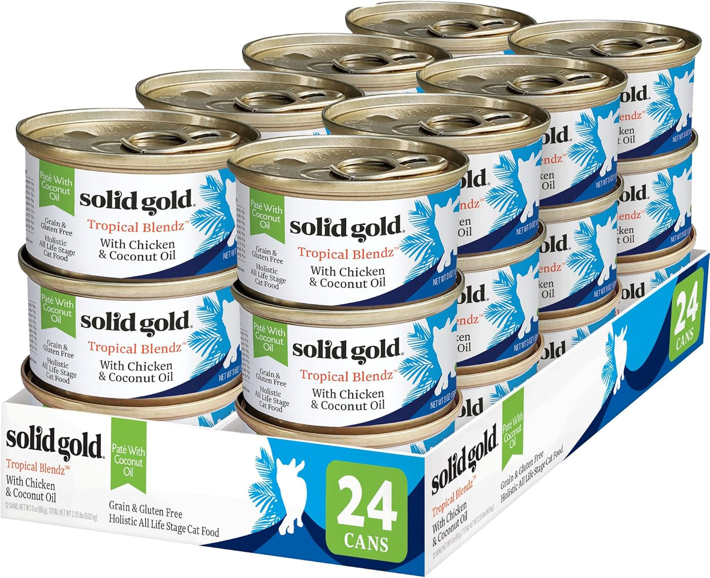 Solid Gold Wet Cat Food Pate with Real Chicken & Coconut Oil